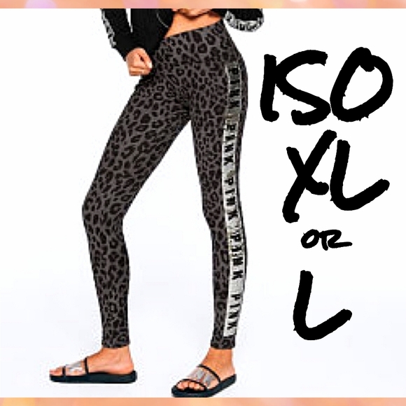ISO Victoria´s Secret Pink Bling Leopard Leggings in...